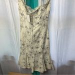 Current Air Anthropologie  floral cream sheath‎ dress cold shoulder size medium Photo 5