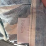 Boyish wide leg striped long denim jeans button front size 26 Blue Photo 3