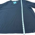 Aifer Women's Casual V Neck Chiffon Blouses Pleated Lantern Long Sleeve 2XL NWT‎ Black Size undefined Photo 9