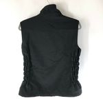 Fjall Womens Vest Full Zip Pockets Ruched Sides Mock Neck Black Size L Size L Photo 1