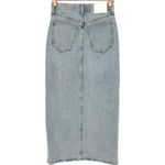 Aritzia Denim Forum The '90s Vintage Maxi Denim Skirt Jean Skirt Size 24 Slit Blue Photo 5