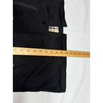 Saphirose Black Hooded Trench Coat Drawstring Waist Plaid Lined Size S Photo 4