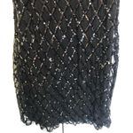 Hers & Mine Black Sequin Bodycon V Neck Mini Dress Size M Photo 3