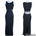 All that jazz Vintage 90s Black Whimsigoth Revenge Dress Sleeveless Mesh Cutout Bodycon Maxi Photo 10