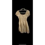 Princess Polly  Daniela Mini Dress Size 2 Beige Fit & Flare Ruffle Bridal NWT Photo 3