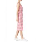 Finders Keepers  Gingham Gigi Pink and White Midi Sheath Slit Dress Fuchsia Check Photo 1