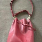 ZARA  Faux Leather Deep Red Bucket Bag Photo 1