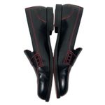 Christian Louboutin Mocalaureat Calf Leather Loafer Black Red Size 36 Photo 7