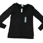 Old Navy  Women’s Top Small Shimmery Glitter Holiday Photo 0