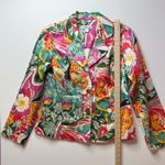 Coldwater Creek Floral Paisley Jacket Sz M Multicolor Maximalist Retro Colorful Photo 7