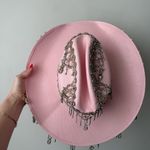 Los Angeles Cowgirl Majestic Pink Rhinestone Dangly Cowboy Hat S/M Photo 10
