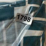 Garnet Hill Henley sleep Dress Womens Small Green White VNeck Pocket Lightweight Photo 8