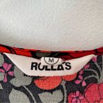Rolla’s Cleo Rambling Floral Mini Wrap Dress size medium Black Red Pink Flowers Photo 11