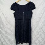 Sam Edelman  Navy‎ Lace Cap Sleeve Sheath Dress Cutout Waist Photo 6