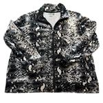 Mirror Image 1X Black/white Reptile Print Full Zip Sweat/Jacket Black Photo 0