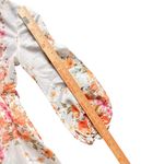 Main Strip Amy Floral Print Dress Long Sleeve Holiday Mini White Medium No Belt Photo 8