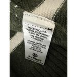 Sundry  Striped Cardigan Wool Blend Button Olive Ivory w/Orange Detail Small Photo 4