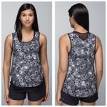 Lululemon  Run Split Singlet Flowabunga Black Angel Wing Tank Top Athletic Photo 1