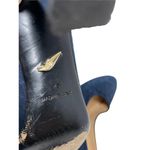 Diane Von Furstenberg  Pumps Womens 7 Classic Heels Navy Suede Round Toe DVF Photo 8