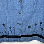 Vintage Stonebridge Denim‎ Embroidered Vest Black Size XL Photo 3
