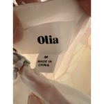 Olia Psychedelic Swirl Print Mini Satin Slip Dress Spaghetti Strap Pink/yellow M Size M Photo 4