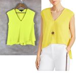 RACHEL Rachel Roy Yellow Cap Sleeve Hi Photo 1