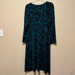 Chico's Travelers Peacock Teal Foliage
Tales Midi Dress Long Sleeve size XL Photo 2