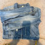 American Eagle Outfitters‎ Denim Jacket Medium M Distressed Cropped Jean Blue Photo 10
