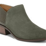 Vionic  Marissa Suede Ankle Boots Booties Olive Green Waterproof Size 9 Photo 0