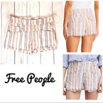 Free People Beige Striped High-Rise shorts Size 8 Photo 1