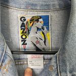 Gazoz 80s Embellished Denim Jacket‎ Floral Applique Lace Trim Unique Vintage M Blue Size M Photo 10