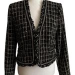 Windsor Tweed Black white Gold Chain Blazer Size:M Photo 0