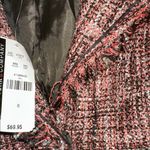 New York And Company  Burgundy Tweed Jacket with Fringe size 6 new with tags Photo 3