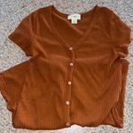 Wishful park Whishful Park Orange Waffle Dress Photo 6