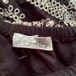 Love Shack Fancy Pamela Dress One Shoulder Eyelet Lace Black Tan Size Small Photo 8