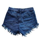 Simple Society  WOMEN MUSHROOM PRINT SIZE 28 Black Red High Rise Denim Distressed Photo 1