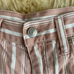 American Eagle  pink and white stripe denim shorts Photo 1