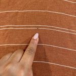 prAna Rust Striped V-Neck Pocket Tee Size XL Casual Sustainable Photo 4