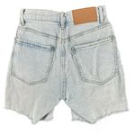 PacSun Stretch Dad Short Cut-Off Denim Jean Shorts Size 0 Light Wash Button Fly Photo 4