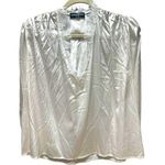 Generation Love  ivory silky top with lace Victorian sleeves Photo 0