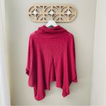 Free People Pullover Oversized Open Back Cowl Neck Sweater Red Sz Small Photo 9