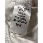 Woman Within White High Rise Elastic Waist Straight Trousers Casual Pants Sz 16 Photo 4