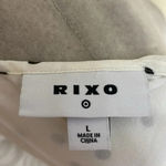 Rixo x Target Woman's Polka Dot Slip Dress Size Large Ruffle Neckline White Maxi Photo 12