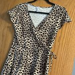 Arizona Jeans Short Sleeve Cheetah V-Neck Dress Photo 1