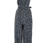 American Eagle  Blue Floral Short Sleeve Jumpsuit XS Photo 4