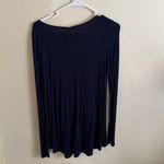 Pink Rose  Dark Blue Lace Accent Long Sleeve Top Photo 2