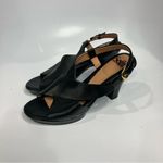 Sofft black‎ leather cross cross sling back pumps size 8 Black Photo 2