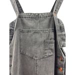 Women’s Medium Unbranded Dark Grey Washed Distressed Overalls Black Photo 2