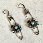 Safety pin flower Earrings Photo 0