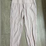 Havaianas Pink Linen Cotton Pants Women’s L Casual Cropped Summer Trousers Photo 0